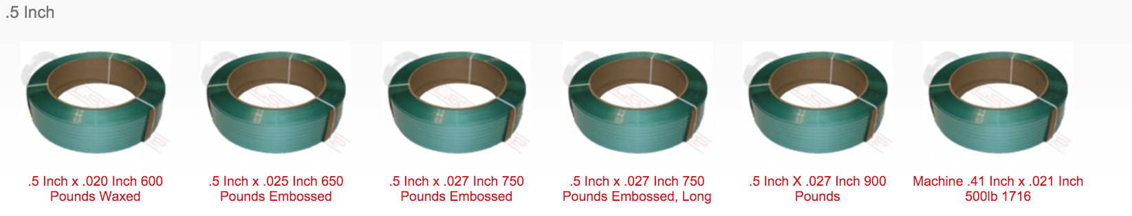 1/2 inch polyester strapping